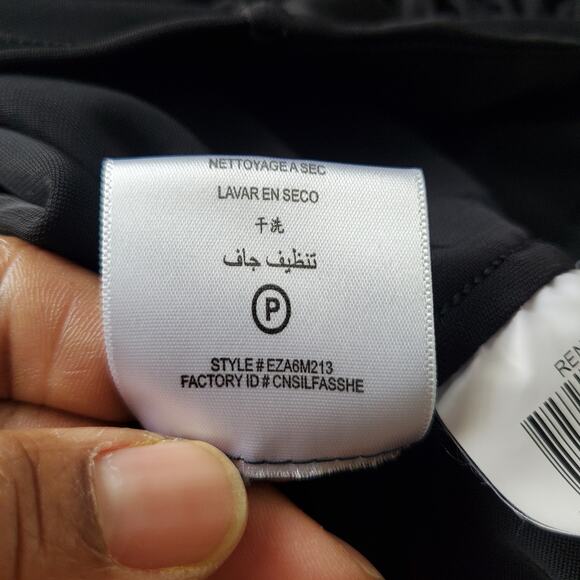 BCBGeneration Black Sleeveless Side Ruched Bodycon Midi Dress Size M - Picture 9 of 9